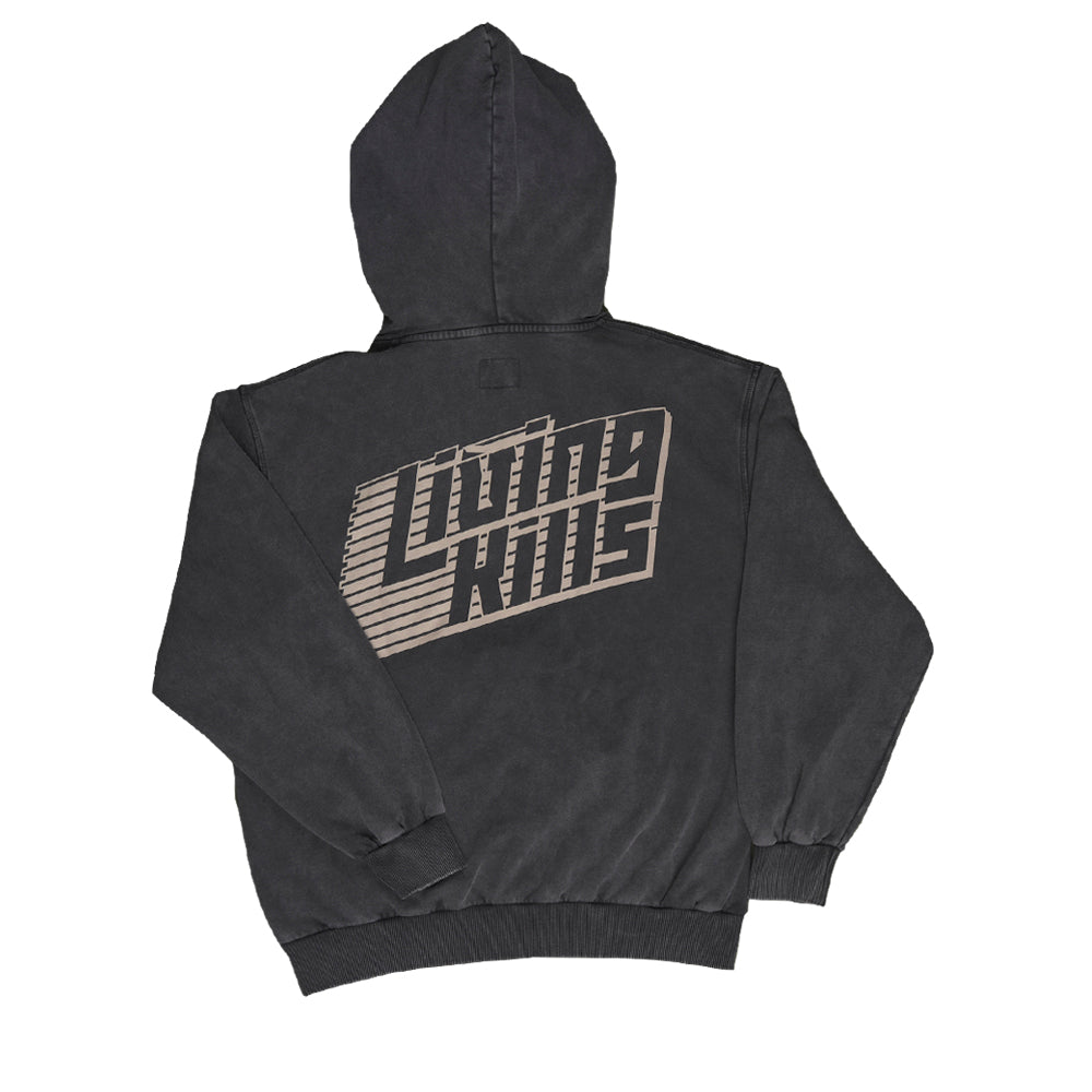 Living Kills Hood - Washed Black