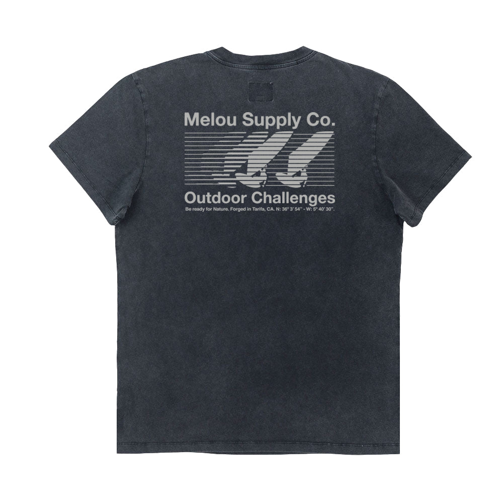 Melou Outdoors Tee - Washed Black