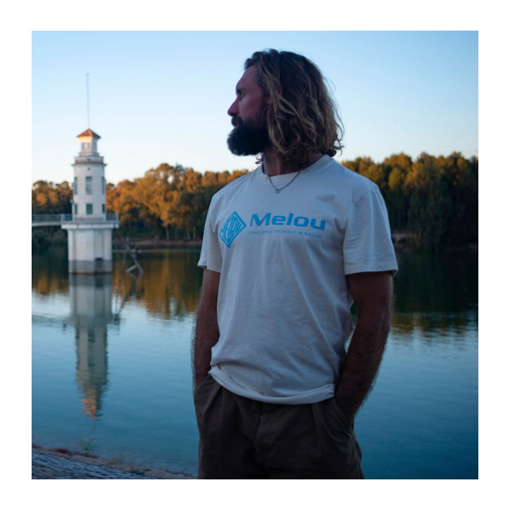 Seiko Blue Tee - Ecru